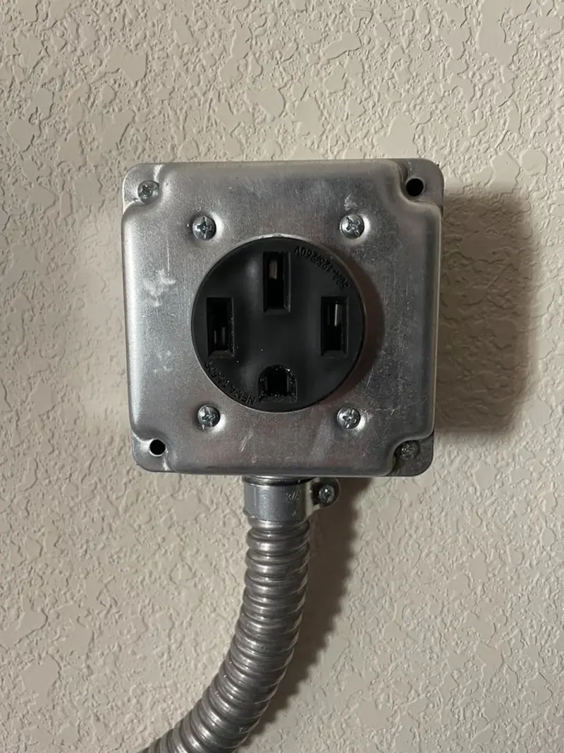NEMA 14-50 outlet installed for Electrical Panel Upgrade in Falls City